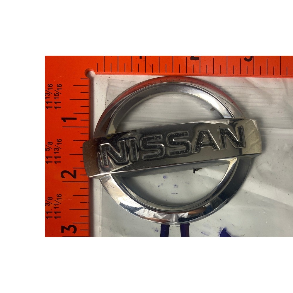 Nissan Chrome Silver Logo Emblem Badge Replacement 3.5 Inch x 3 Inch